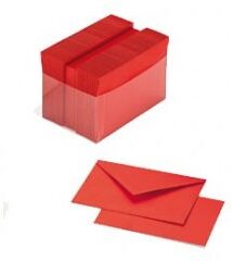 Favini Scatola 100 cartoncini + 100 buste rosse