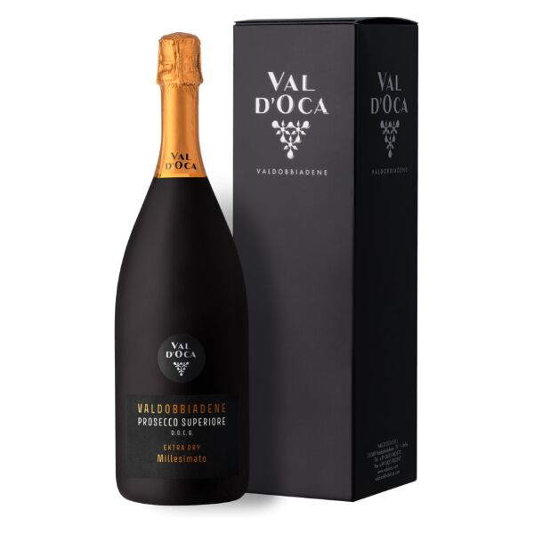 val d'oca valdobbiadene superiore docg extra dry 1,5 litri astucciate regalo