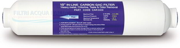 Filtro In Linea A Carbone Car3009 10" Attacco 1/4" Filtri Acqua Italia®