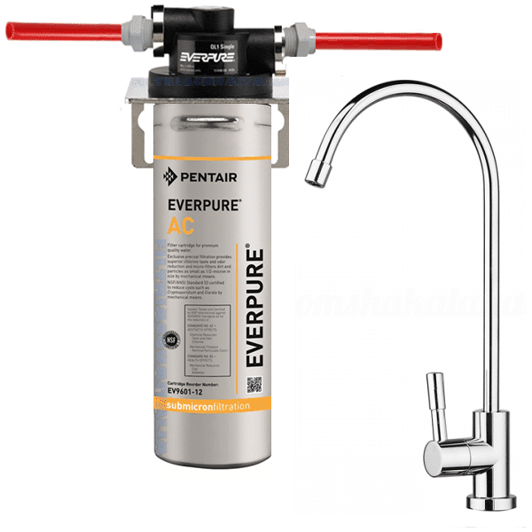 depuratore acqua everpure ac depuratore everpure kit ac con filtro everpure ac testa ql3b e rubinetto 1 via