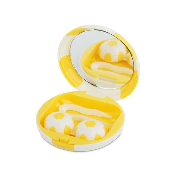 astuccio con specchietto football - yellow