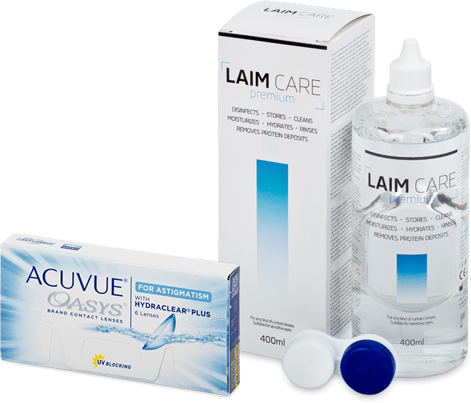 + soluzioni laim-care 400ml acuvue oasys for astigmatism (6 lenti)