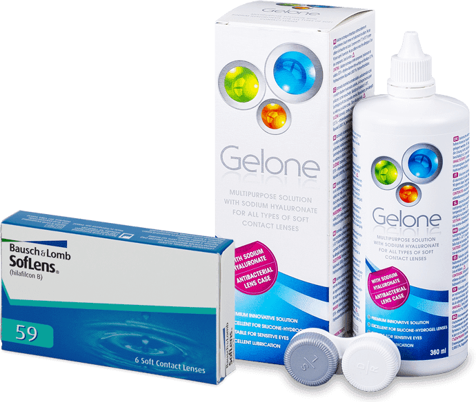 + soluzioni gelone 360 ml soflens 59 (6 lenti)