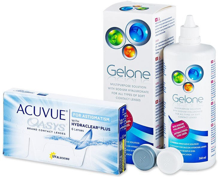 + soluzioni Gelone 360ml Acuvue Oasys for Astigmatism (6 lenti)