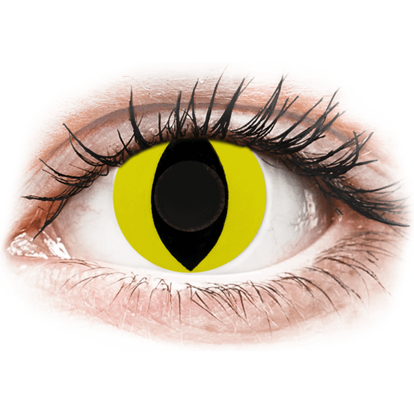 crazy lens - cat eye yellow - giornaliere non correttive (2 lenti)