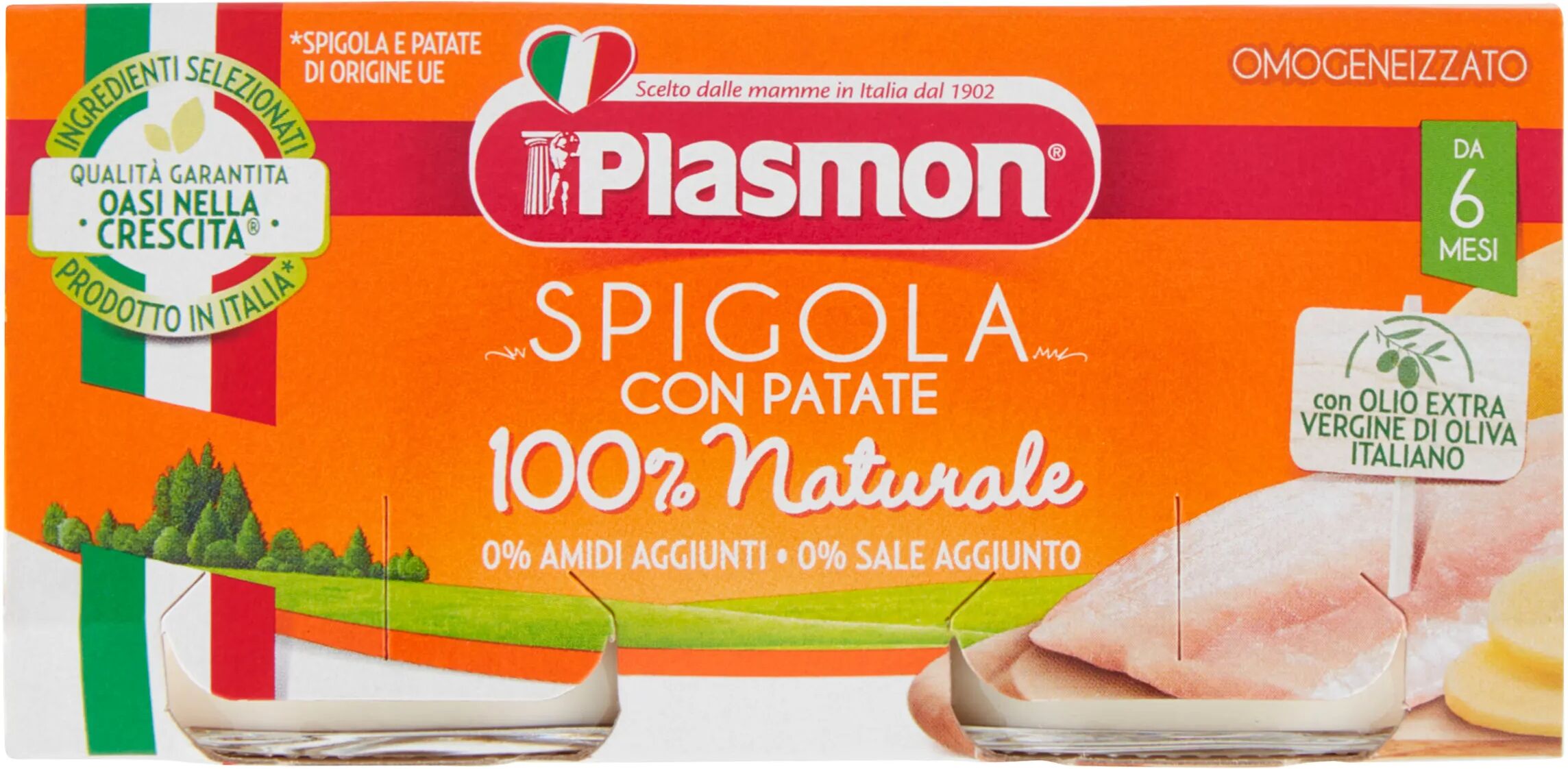 PLASMON (HEINZ ITALIA SPA) Plasmon Omogeneizzato Spigola Branzino 6M+ 2x80g