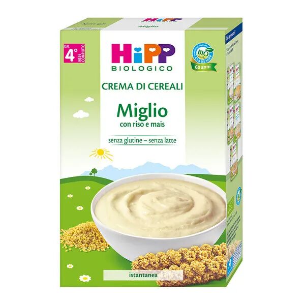hipp italia srl hipp bio crema di miglio con riso e mais per bambini 4 mesi+ 200g