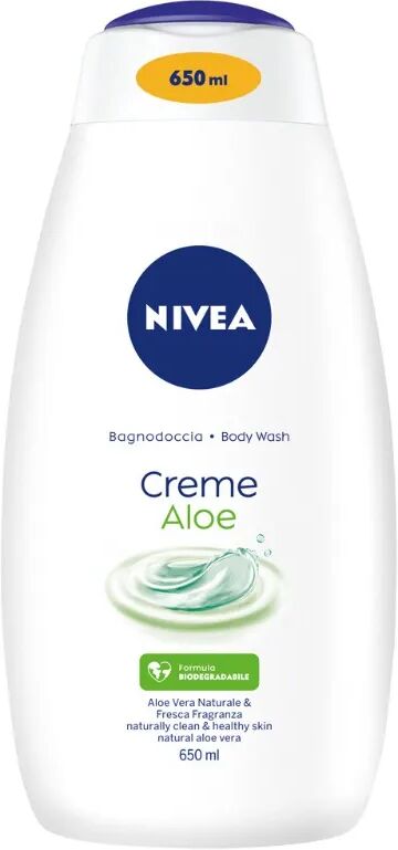 nivea bagnodoccia creme aloe vera idratante 650ml