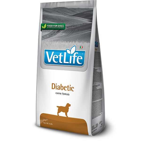 russo mangimi spa farmina vet life diabetic cibo secco per cani sacco 2kg