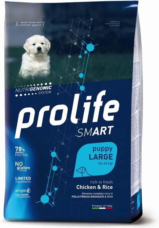 Amicafarmacia Prolife Dog Smart Chicken & Rice Cibo Secco Per Cani Cuccioli Taglia Grande Sacco 2,5 Kg