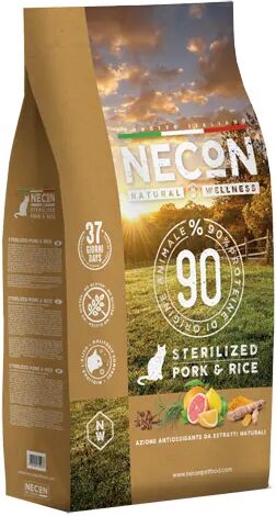 NECON PET FOOD SRL Necon NW Crocchette Gatto Sterilizzato Singola Proteina Animale Maiale E Riso 1,5Kg