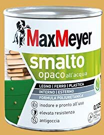 Maxmeyer Smalto All'Acqua Poliuretanico Opaco Giallo Estate 0,125 L