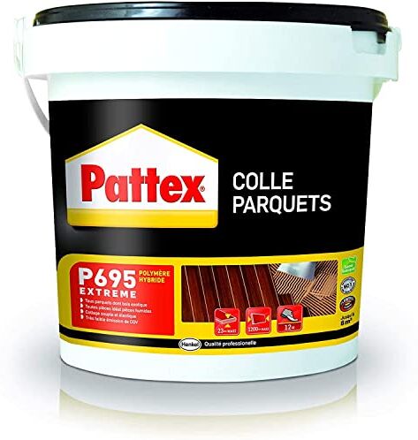 Pattex Colla tutti parquet, massicci e incollati, asciugatura rapida, secchio da 7 kg