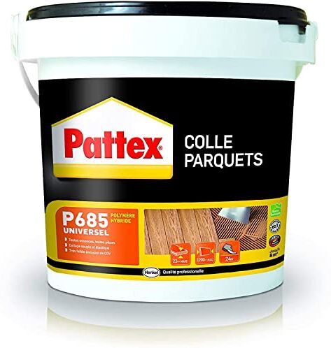 Pattex Colla per tutti i parquet, massicci e incollati, colla elastica, secchio da 7 kg