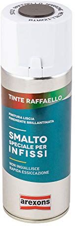 AREXONS Tinte Raffaello Speciale per infissi Smalto spray Marrone Metallizzato 400 ml vernice spray universale smalto acrilico resine di alta qualità essiccazione rapida bomboletta spray