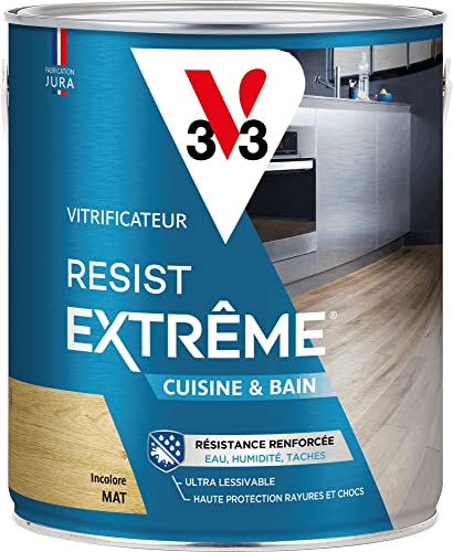 V33 Vetrificatore pavimenti in legno resistente estremo cucina e bagno, incolore opaco, 2,5 l