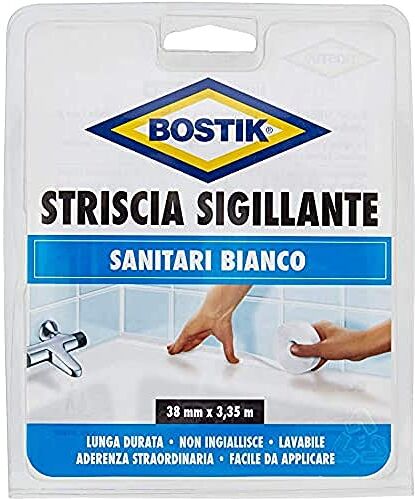 BOSTIK Striscia Sigillante resistente all'acqua e ai detergenti domestici 38mm x 3,35mt bianca