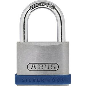ABUS Lucchetto Silver Rock 5/40 in zinco massiccio – con telaio di protezione in silicone – serratura cantina e altro, livello di sicurezza ABUS 5 – blu/argento