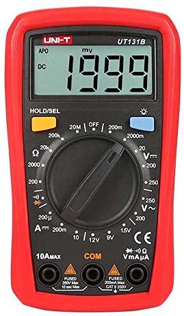 UNI-T Multimetro digitale UT131B, tester di tensione AD/DC con resistenza, capacità, test NCV e misurazione della temperatura