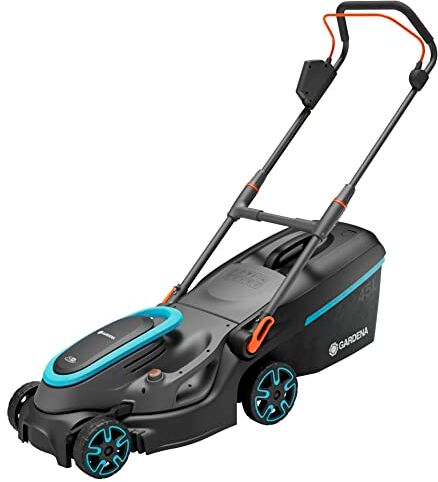 Gardena Rasaerba a batteria PowerMax 37/36V P4A senza batteria: larghezza taglio 37 cm, capacità 45 l, regolazione centrale altezza taglio, motore brushless PowerPlus con modalità Eco (14638-55)