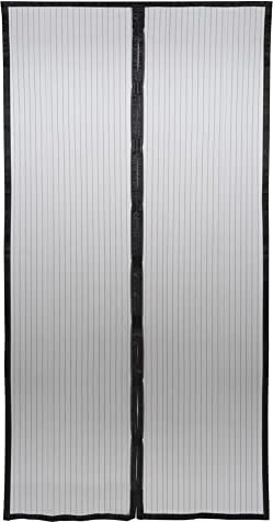 GARDINIA Zanzariera, Protezione dagli insetti, Tenda a zanzariera magnetica, 100 x 220 cm, Nero