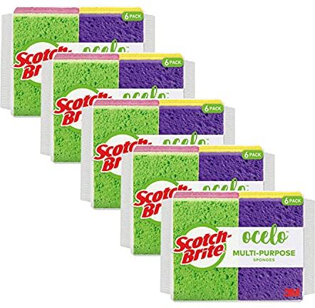 Scotch-Brite Spugna, multicolore, 6 pezzi (confezione da 5)