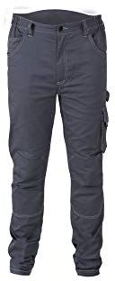 Beta 7830ST XS - Pantaloni da lavoro multitasche, pantaloni elasticizzati slim fit con tessuto in poliestere e cotone. Inserti rinforzati, tasca porta metro e fascia porta martello - Grigio