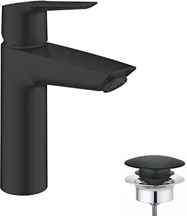 QUICKFIX Start,Miscelatore monocomando per lavabo Taglia M,on tecnologia GROHE Water Saving (portata limitata a 5,7 l/min),Matt Black,235752432