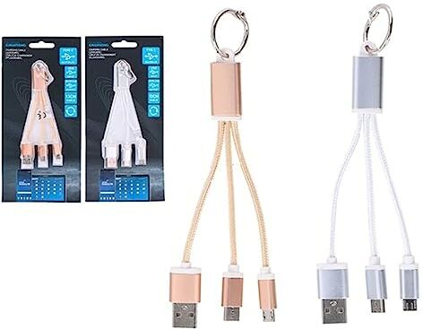 CABLE USB TIPO C, MICRO USB 13CM GRUNDIG