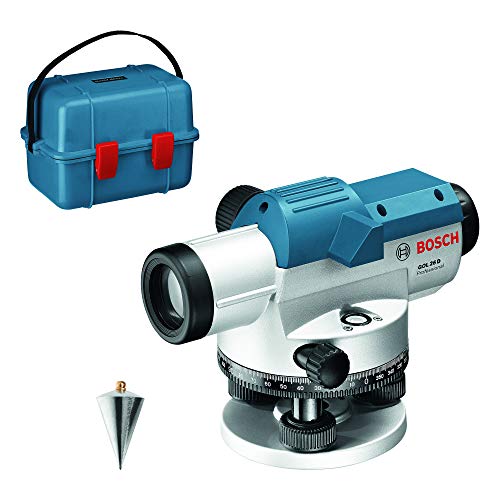 Bosch Professional Livella Ottica GOL 26 D (Ingrandimento 26X, Unità di Misura: 360 Gradi, Raggio D'Azione: Fino A 100 m, In Valigetta)