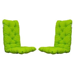 Ambientehome Set di 2 cuscini per sedia a schienale alto, 120 x 50 x 8 cm, verde/giallo