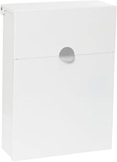 Arregui E6731-SIL Postale Indiviuale con Segnaletica di Numero, Personalizzabile, Dimensione M Riviste, Cassetta della Posta da Parete, Serratura Coperta, Bianco, DIN A4-37 x 26,8 x 10 cm