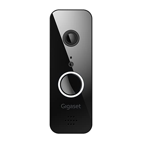 siemens gigaset doorbell - videocitofono smart per il monitoraggio della porta d'ingresso con trasmissione video in full hd, messaggio in caso di rilevazione di movimento - controllo app, nero