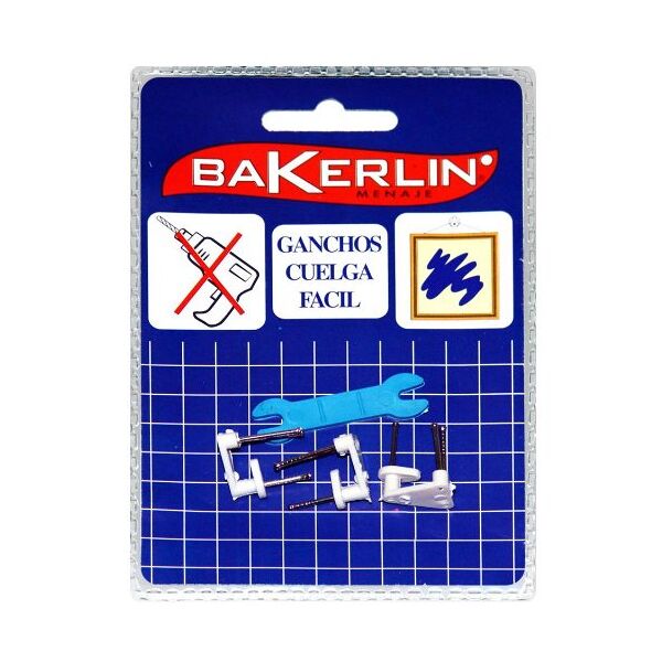 bakerlin - ganci per appendere facilmente, modello 757, 3 pezzi, blister