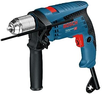 Bosch Professional Trapano con percussione GSB 13 RE (Motore da 600 Watt, incl. asta di profondità 210 mm, mandrino autoserrante 13 mm)