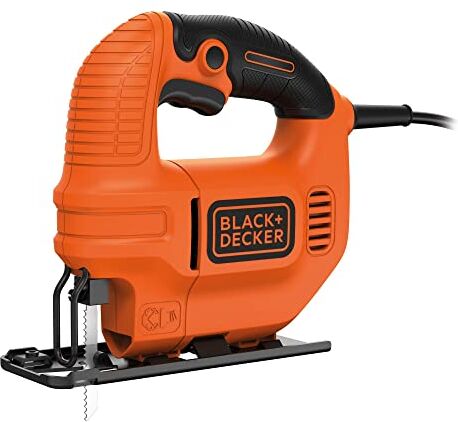 Black & Decker KS501-QS Seghetto Alternativo Compatto In Cartone + 1 Lama, 400 W, Arancione/Nero, ‎19 x 7.8 x 29.2 cm, 1.65 Kg