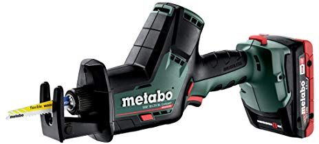 Metabo Sega a sciabola a Batteria SSE 18 LTX BL Compact (602366800) Valigetta in plastica 18 V 2 x 4 Ah LiHD + ASC 55