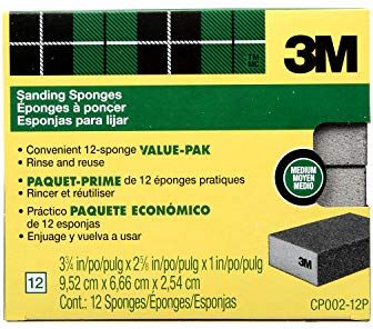 3M Spugna abrasiva, 3 3/4" x 2 5/8", media, confezione da 12