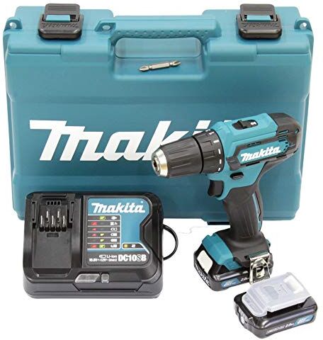 Trapano a batteria Makita DF333DSAE 12 V max./2,0 Ah, 2 batterie+caricabatterie in custodia da trasporto, nero, blu