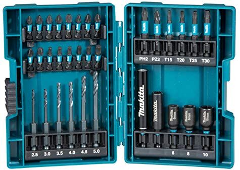 Makita Maki Bohrer -Bit-Set Acciaio super rapido Metallo 33tlg B-66896