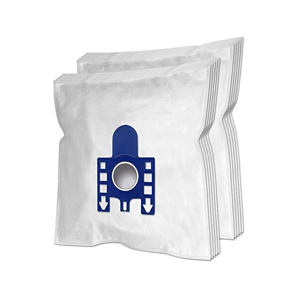 staubbeutel24 sb5fp917-p, confezione da 5 sacchetti per aspirapolvere miele tipo f j m e g n   con tappo antipolvere in micropile, colore: bianco
