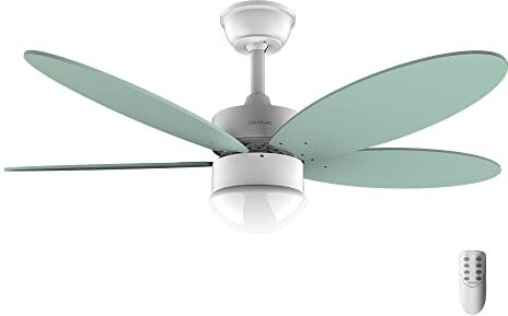 Cecotec Ventilatore da soffitto con luce EnergySilence Aero 4260 Mint. 40 W, motore DC, diametro 42" con 5 pale reversibili, luce LED, telecomando, timer, 6 velocità