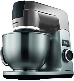 Grundig KMP8650S - Robot da cucina, 1000 W, 4,6 L, in acciaio inox, colore: Nero/Argento