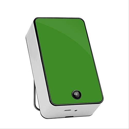 nobrand Mini condizionatore d'aria portatile Ventilatore piccolo Raffreddamento USB Ricaricabile Studente portatile Piccolo ventilatore elettrico senza foglie portatile 115x72mm verde