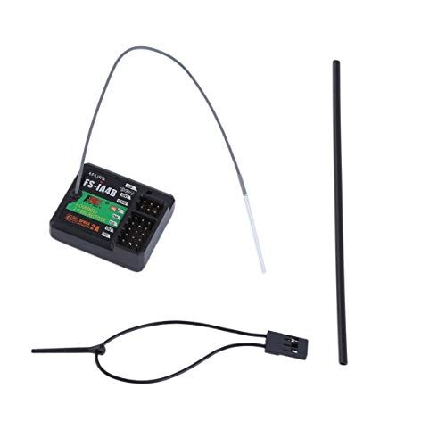 ngzhongtu High Performance FS-IA4B 2.4G 4 Channels 140 Band Receiver Professional Supports For RC Car Boat Receiver PPMS Data - Black