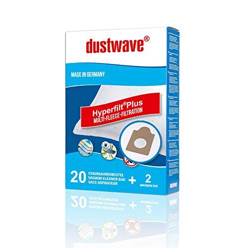 dustwave - 20 sacchetti per aspirapolvere Ecoline - TCS 1400 / TCS1400 - Sacchetti per aspirapolvere Dustwave / Made in Germany + microfiltro