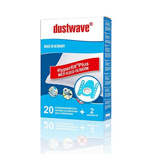 dustwave - 20 sacchetti per aspirapolvere compatibili con Bosch Super S VS 42 B 00 VS 44 B 99 VS 44 B 24 Super Aspirapolvere Dustwave Made in Germany + microfiltro