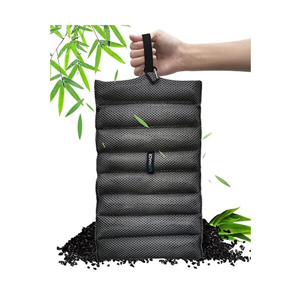 purimade borsa per purificazione dell'aria di carbone di bambù,sacchetti di carbone attivo naturale riutilizzabili,deodorizzatore e purificatore di odore 300 g,per casa,auto