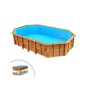 Piscine Italia Piscina In Legno Indipendente Ottagonale Riva 814 Liner Sabbia