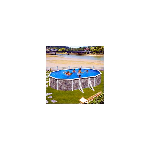 piscine italia piscina fuori terra gre in acciaio ovale 500x300x1,20 cerdena kit500po